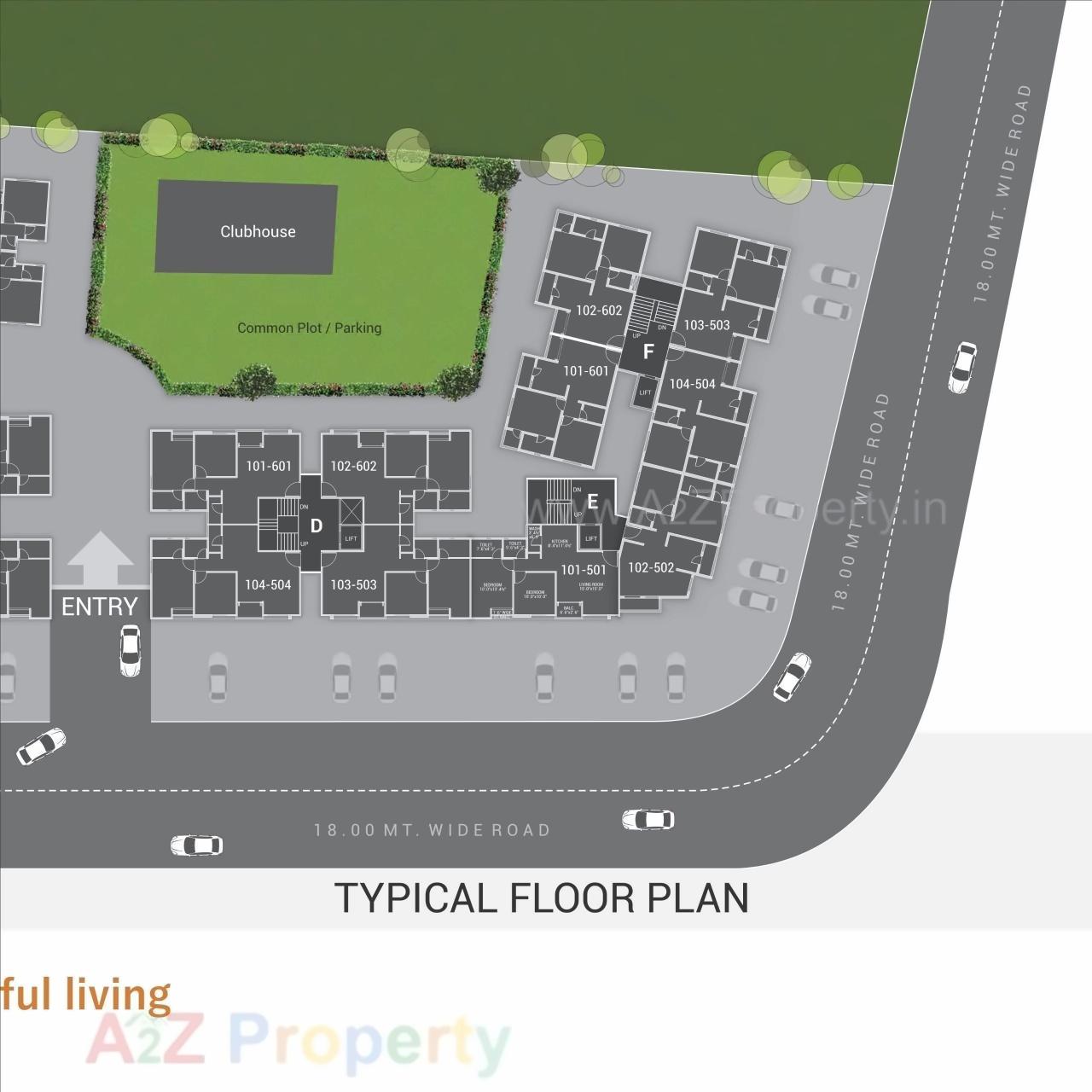 Layout of real estate project Shreeji Vandan located at Bapod, Vadodara, Gujarat