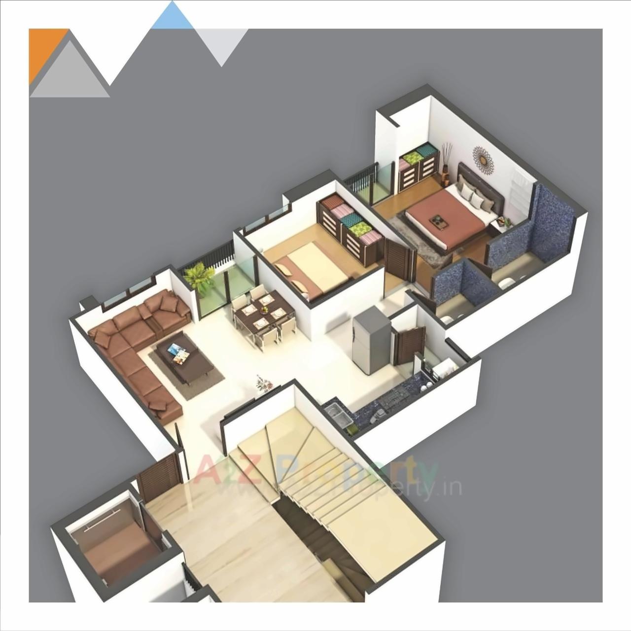 Layout of real estate project Shreeji Vandan located at Bapod, Vadodara, Gujarat