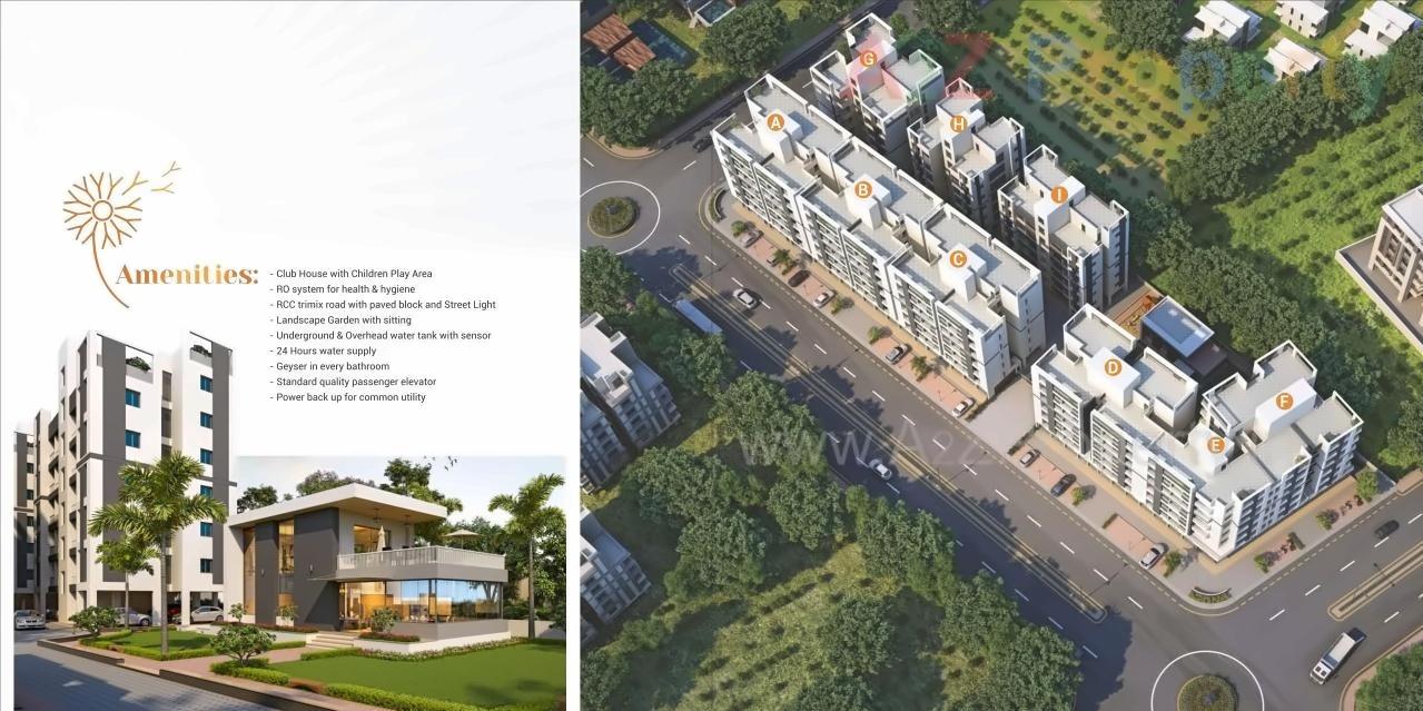 3D Elevation of real estate project Shreeji Vandan located at Bapod, Vadodara, Gujarat