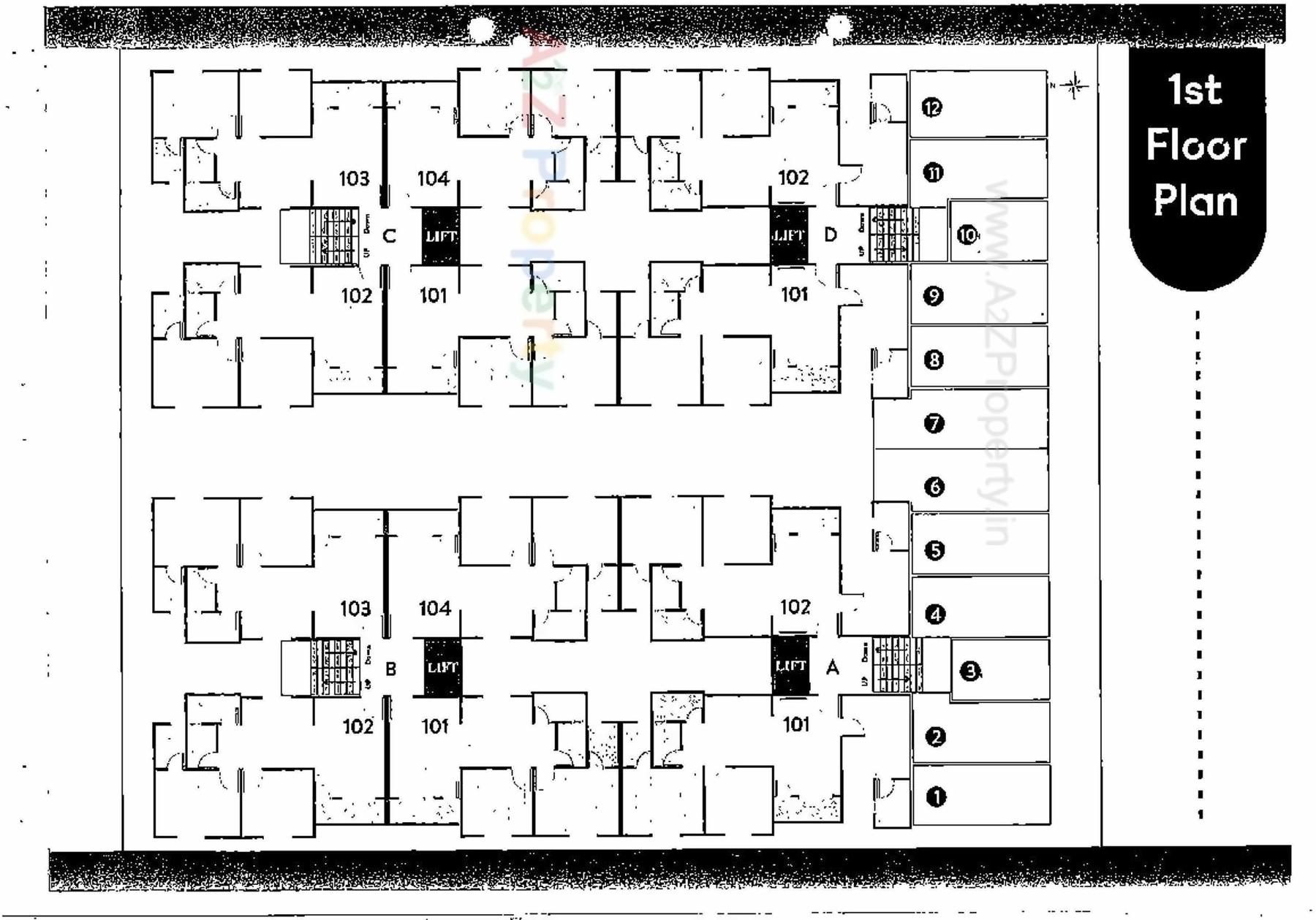 Layout of real estate project Shreeji Vatika located at Bhayli, Vadodara, Gujarat