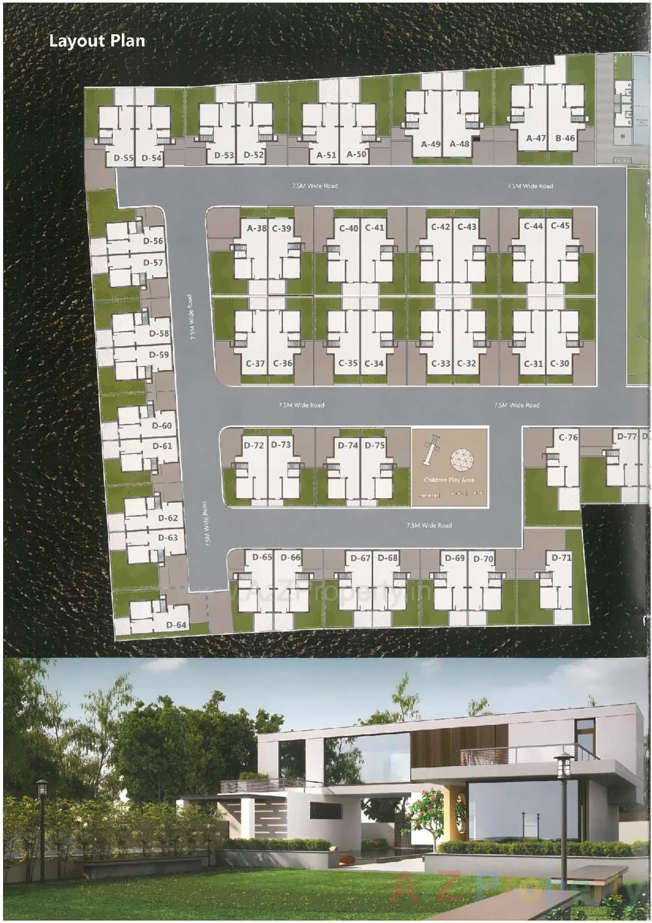 Layout of real estate project Shreekunj Greens located at Gotri, Vadodara, Gujarat
