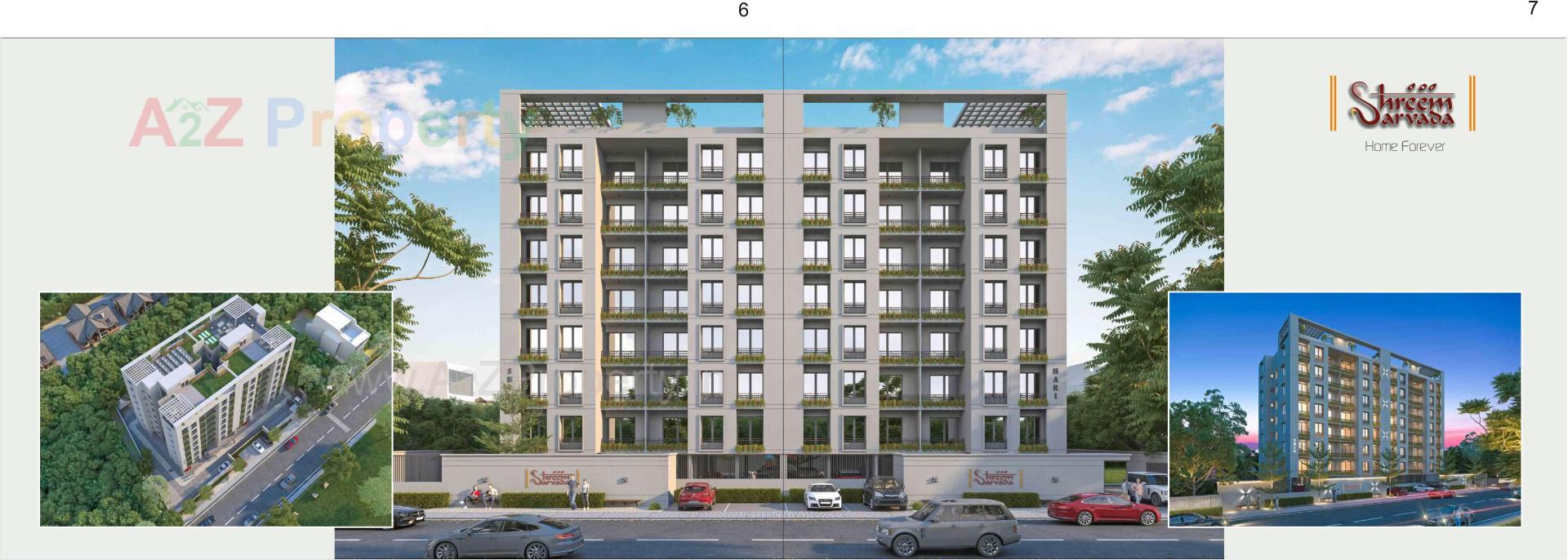 3D Elevation of real estate project Shreem Sarvada located at Vadsar, Vadodara, Gujarat