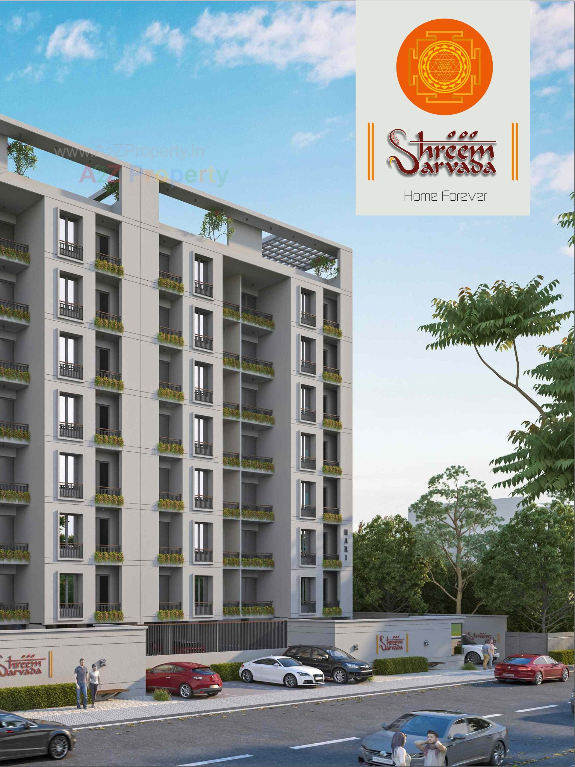 3D Elevation of real estate project Shreem Sarvada located at Vadsar, Vadodara, Gujarat