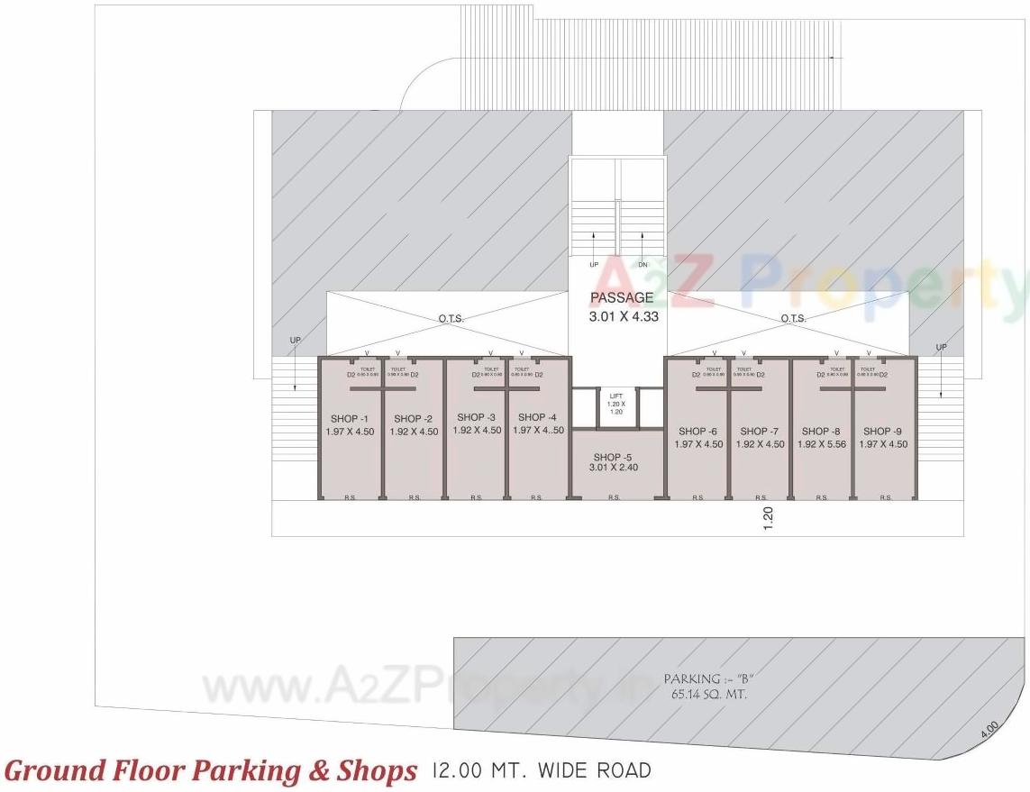 Layout of real estate project Shreemad located at Subhanpura, Vadodara, Gujarat