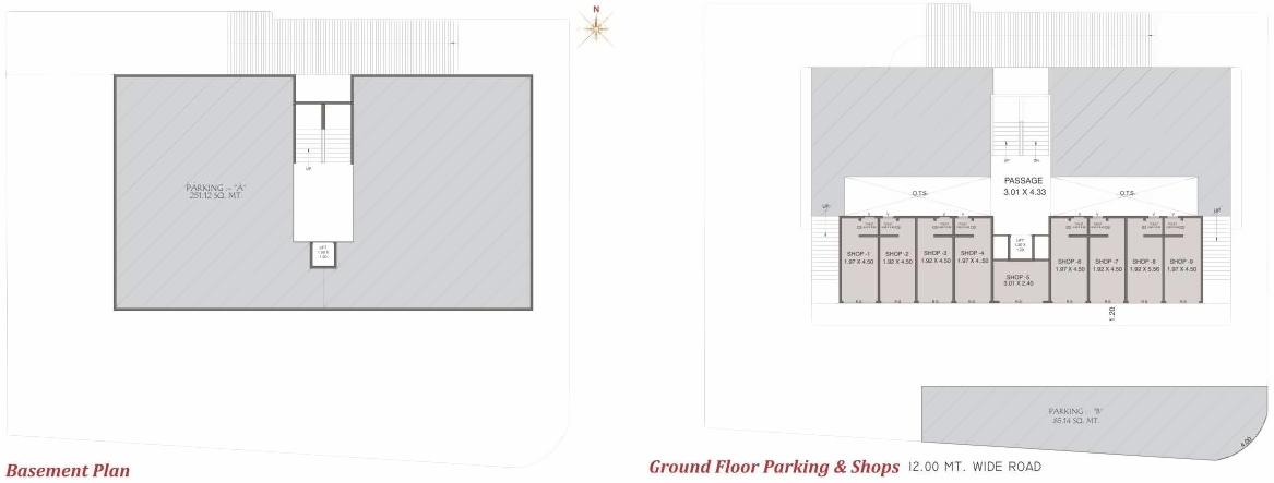 Layout of real estate project Shreemad located at Subhanpura, Vadodara, Gujarat