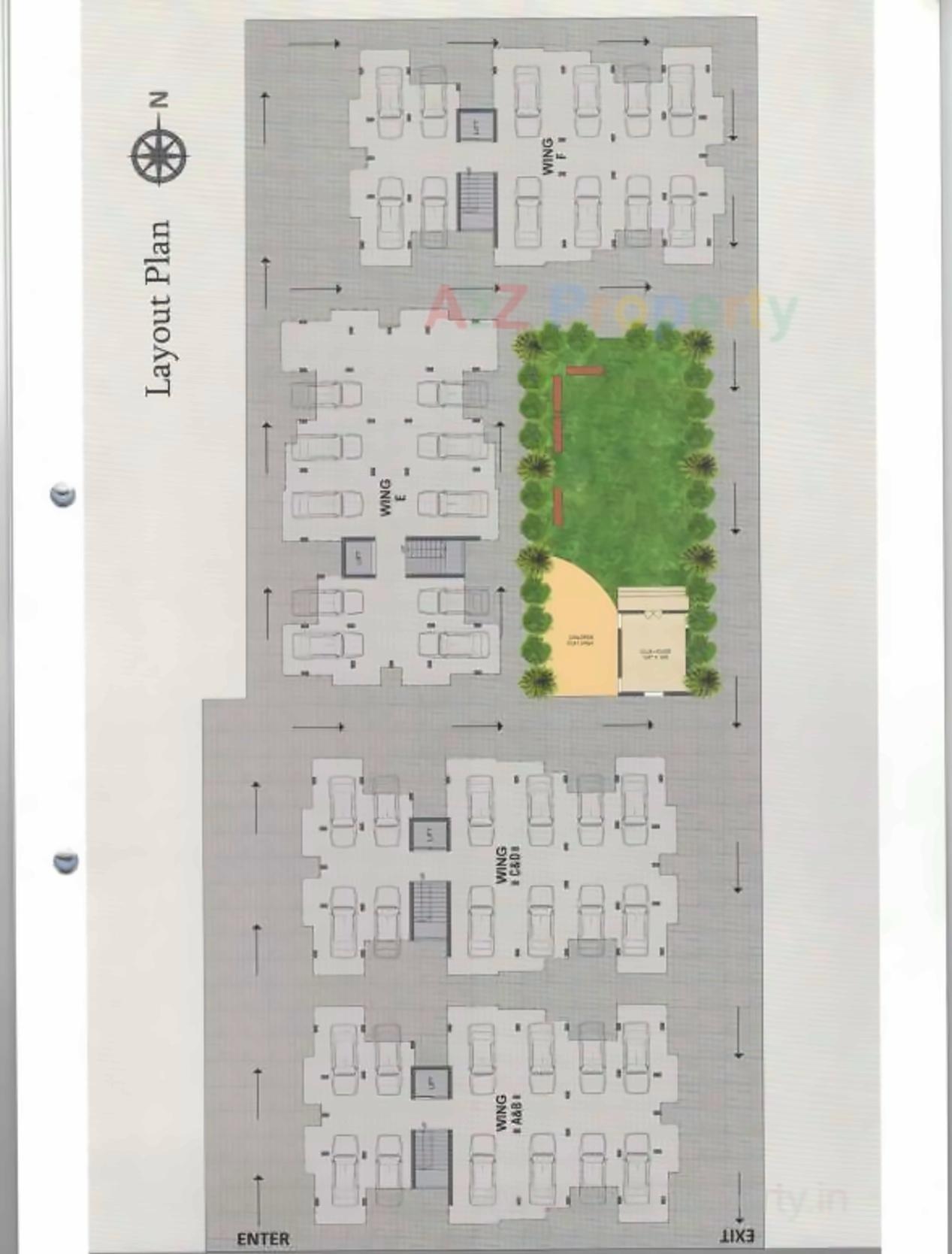 Layout of real estate project Shreemay Apartment located at Atladara, Vadodara, Gujarat