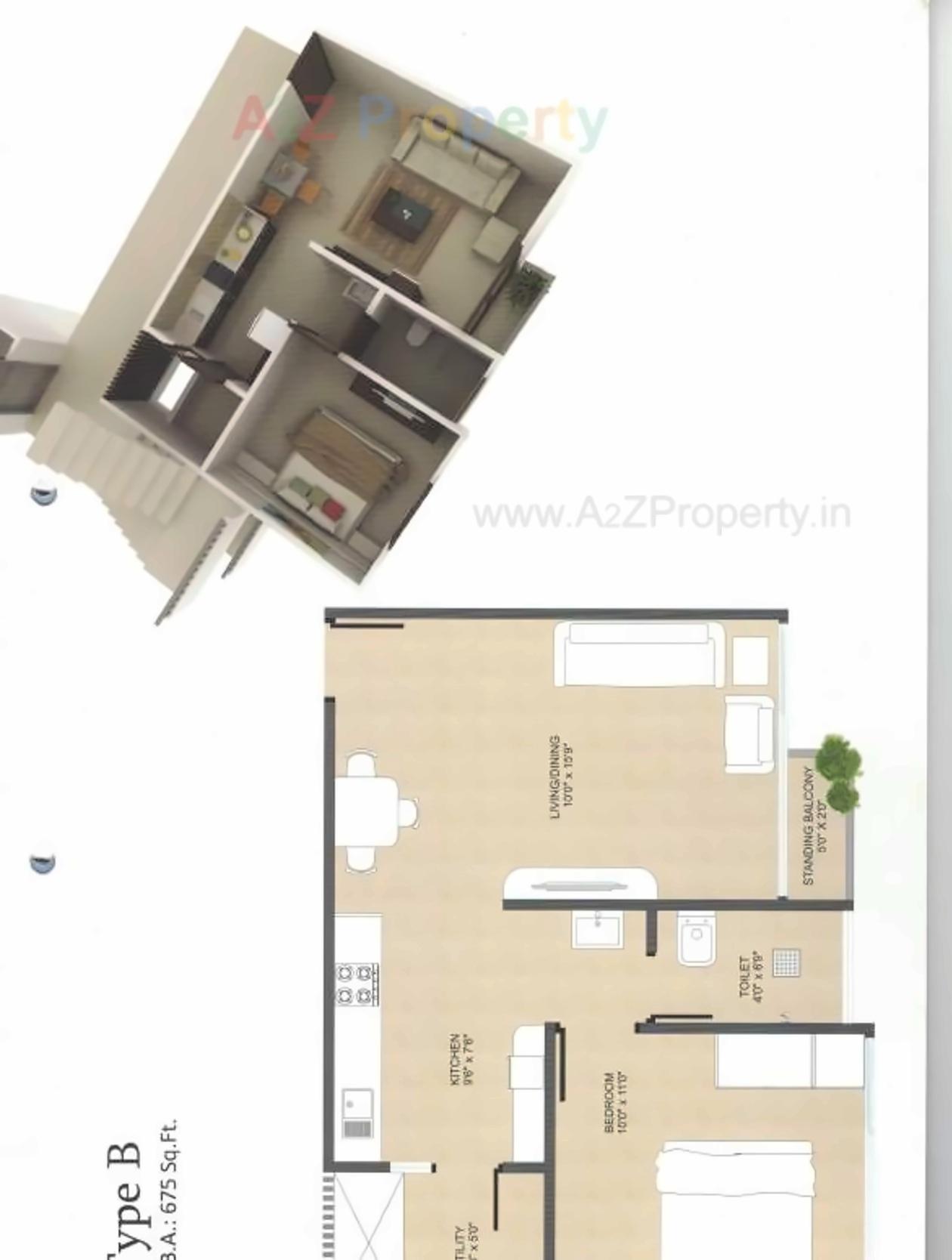 Layout of real estate project Shreemay Apartment located at Atladara, Vadodara, Gujarat