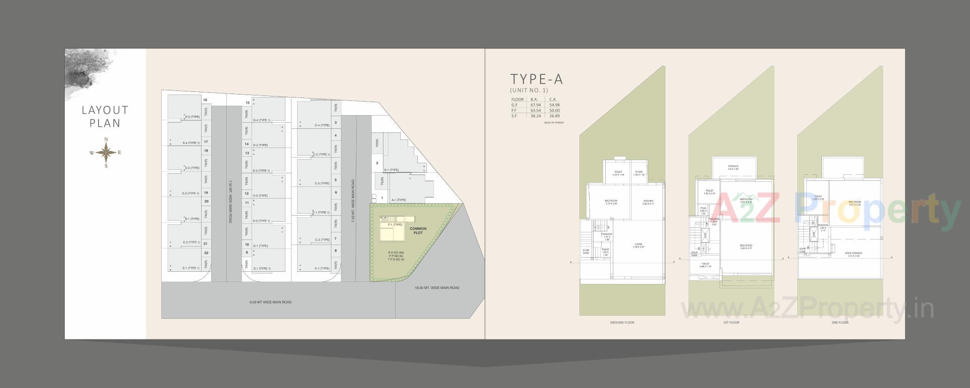 Layout of real estate project Shreenath Arise located at Kapurai, Vadodara, Gujarat