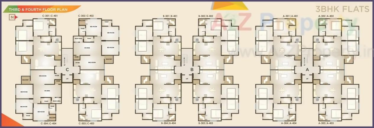 Layout of real estate project Shreenath Avenue located at Bhayli, Vadodara, Gujarat