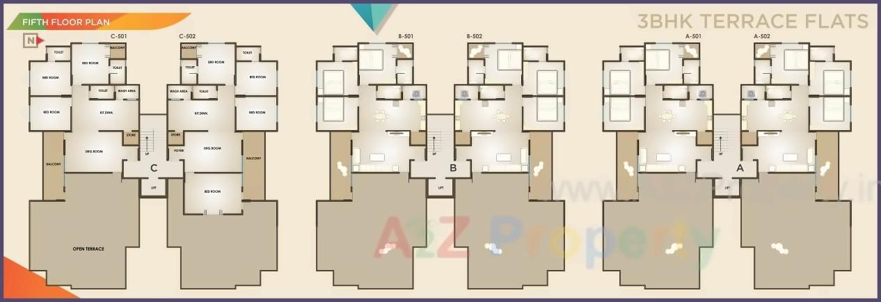 Layout of real estate project Shreenath Avenue located at Bhayli, Vadodara, Gujarat