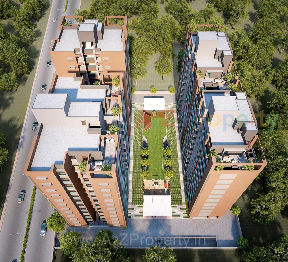 3D Elevation of real estate project Shreenath Heights located at Sama, Vadodara, Gujarat