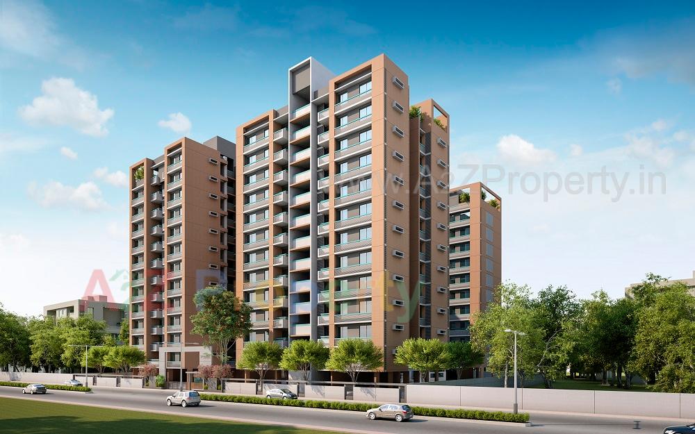 3D Elevation of real estate project Shreenath Heights located at Sama, Vadodara, Gujarat