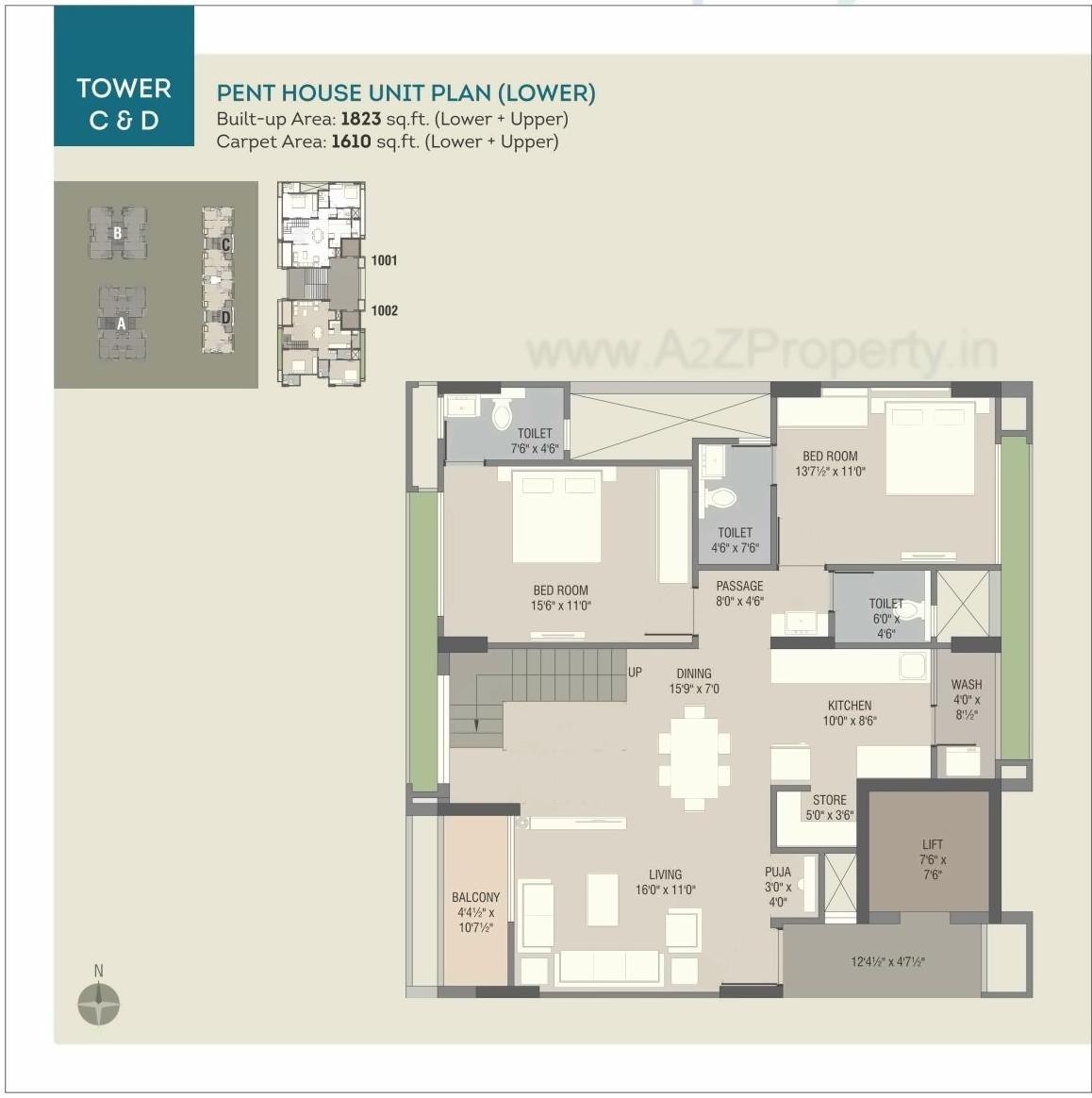 Layout of real estate project Shreenath Heights located at Sama, Vadodara, Gujarat