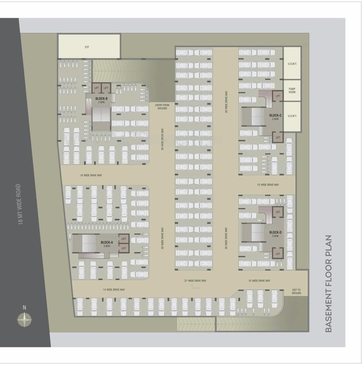 Layout of real estate project Shreenath Heights located at Sama, Vadodara, Gujarat