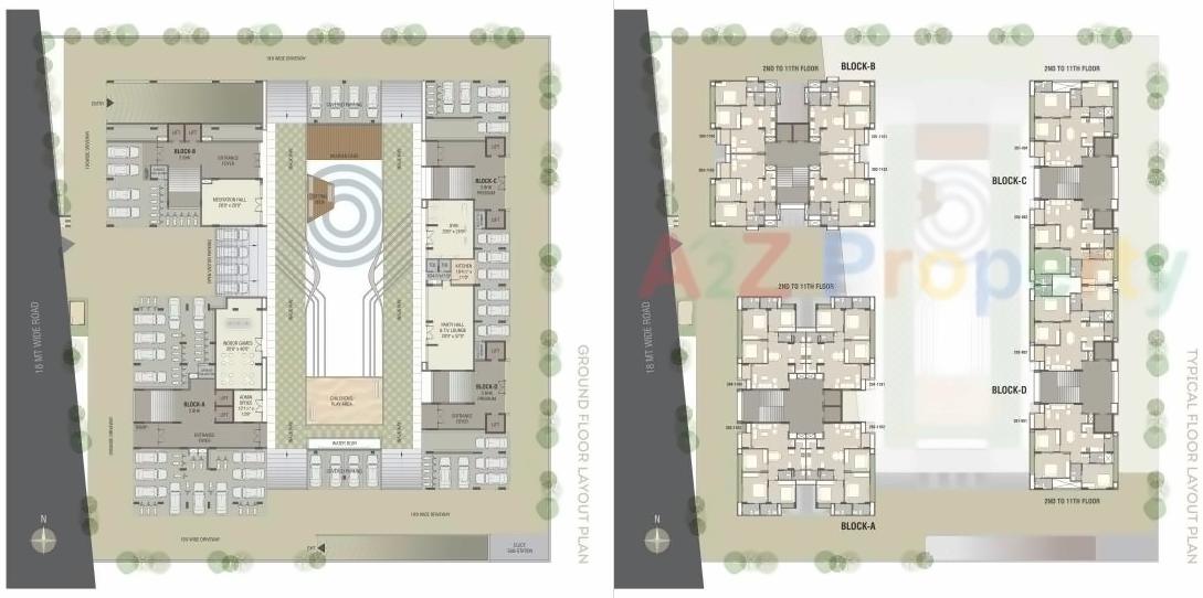 Layout of real estate project Shreenath Heights located at Sama, Vadodara, Gujarat