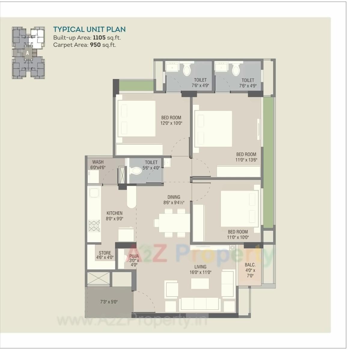 Layout of real estate project Shreenath Heights located at Sama, Vadodara, Gujarat