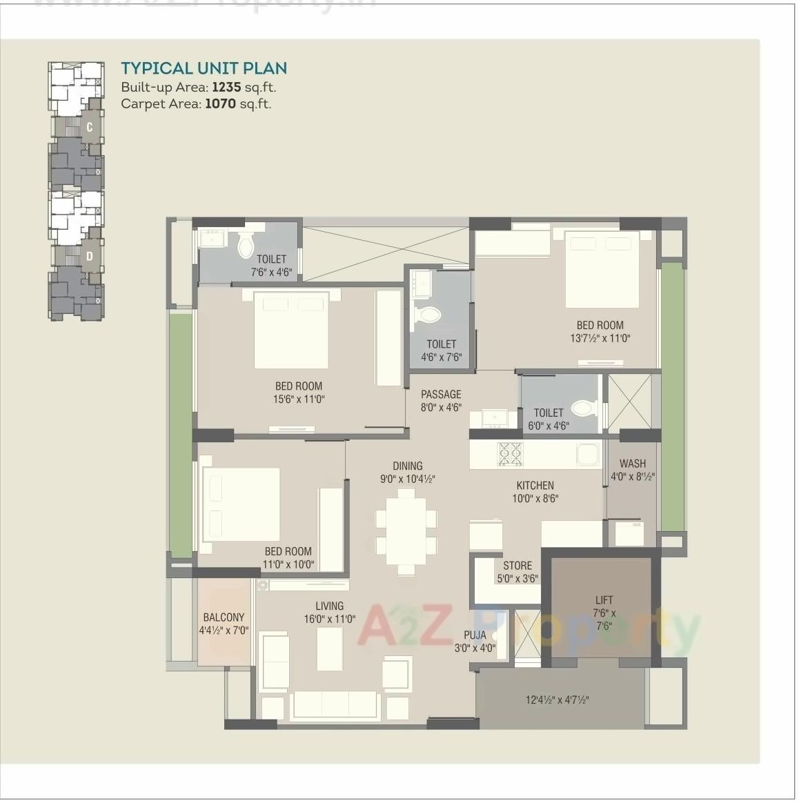 Layout of real estate project Shreenath Heights located at Sama, Vadodara, Gujarat