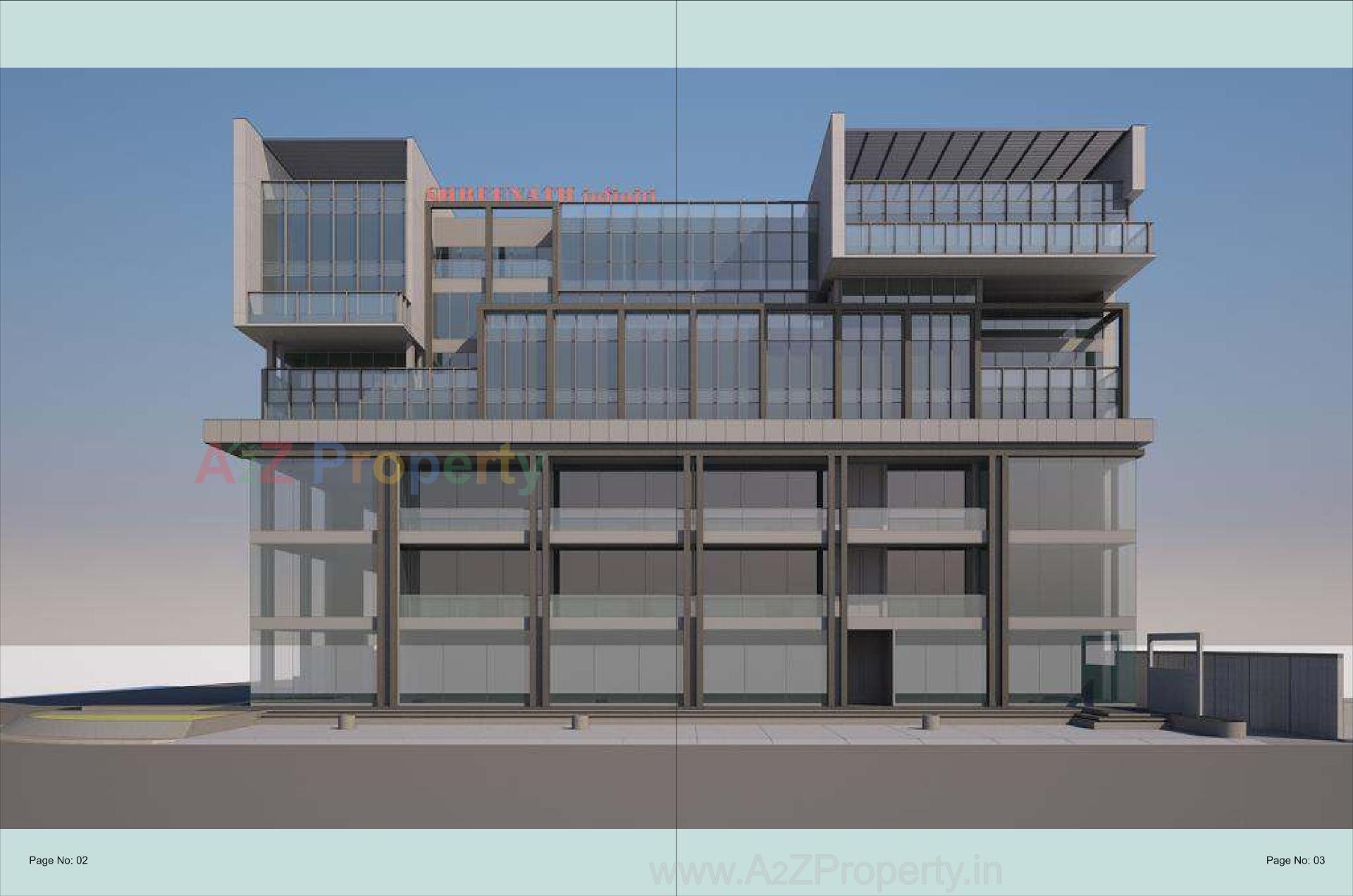 3D Elevation of real estate project Shreenath Infiniti located at Vadodara, Vadodara, Gujarat