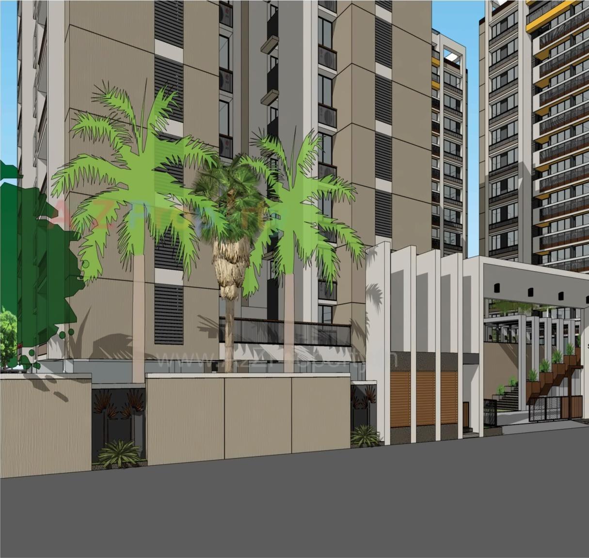 3D Elevation of real estate project Shreenath Shaligram located at Atladra, Vadodara, Gujarat
