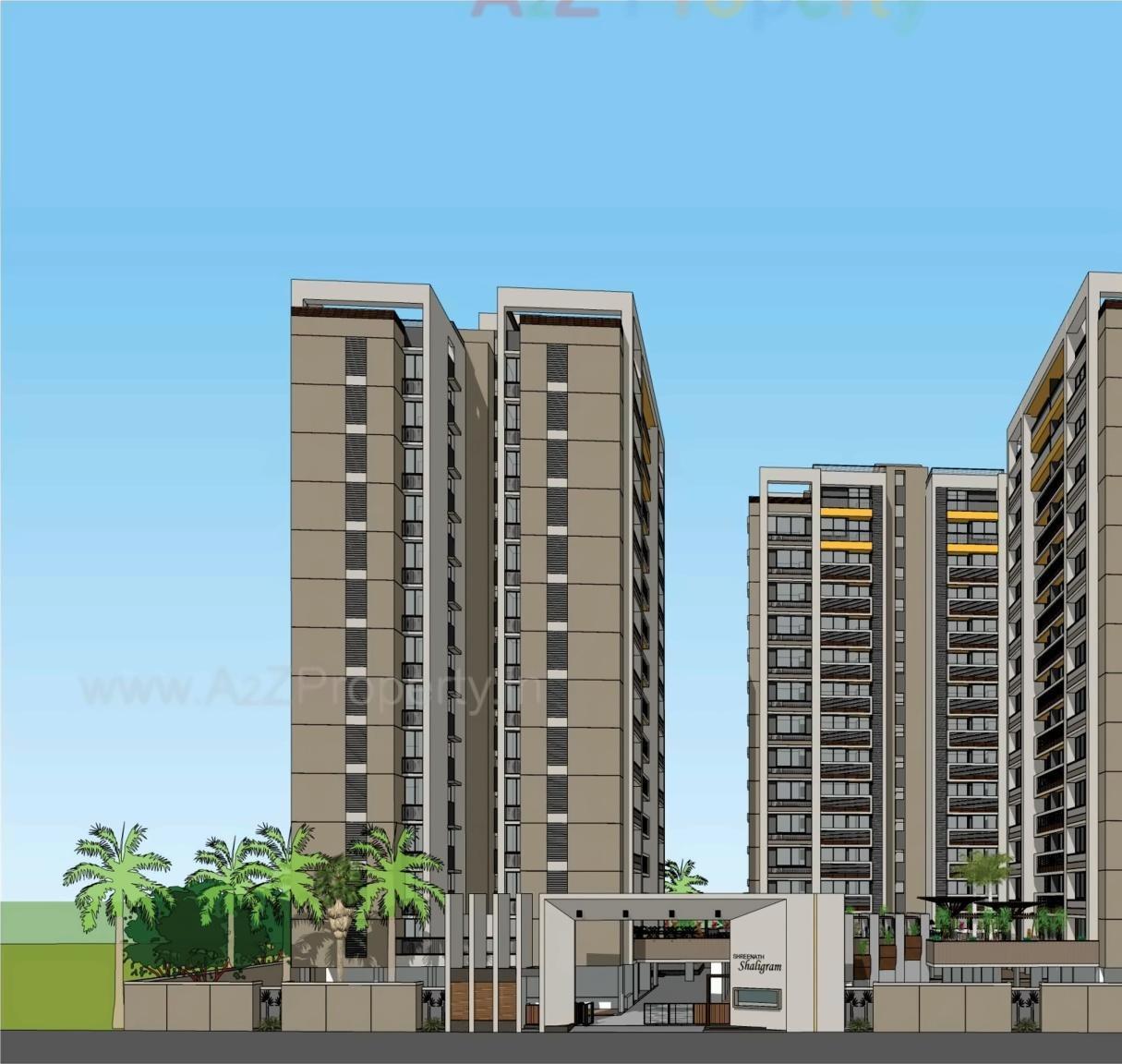 3D Elevation of real estate project Shreenath Shaligram located at Atladra, Vadodara, Gujarat