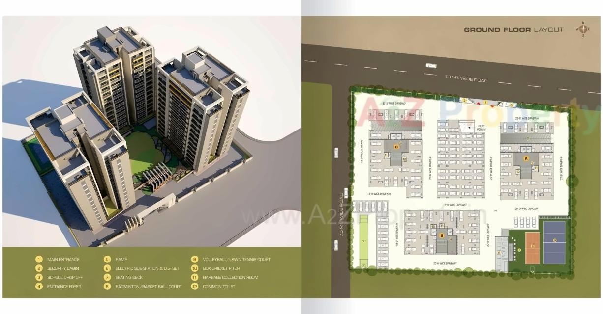 Layout of real estate project Shreenath Shaligram located at Atladra, Vadodara, Gujarat