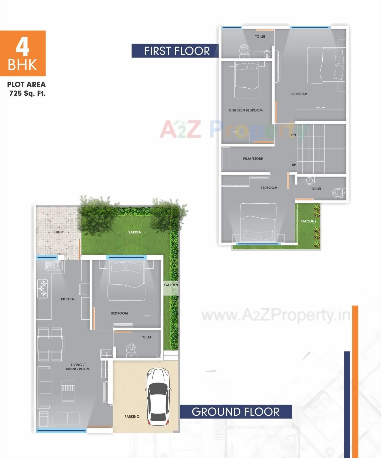 Layout of real estate project Shreenathji Aangan located at Shripor-timbi, Vadodara, Gujarat
