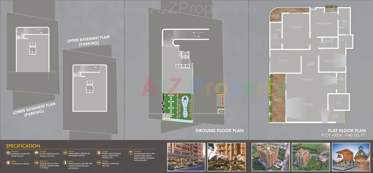 Layout of real estate project Shreenathji Palace located at Vemali, Vadodara, Gujarat