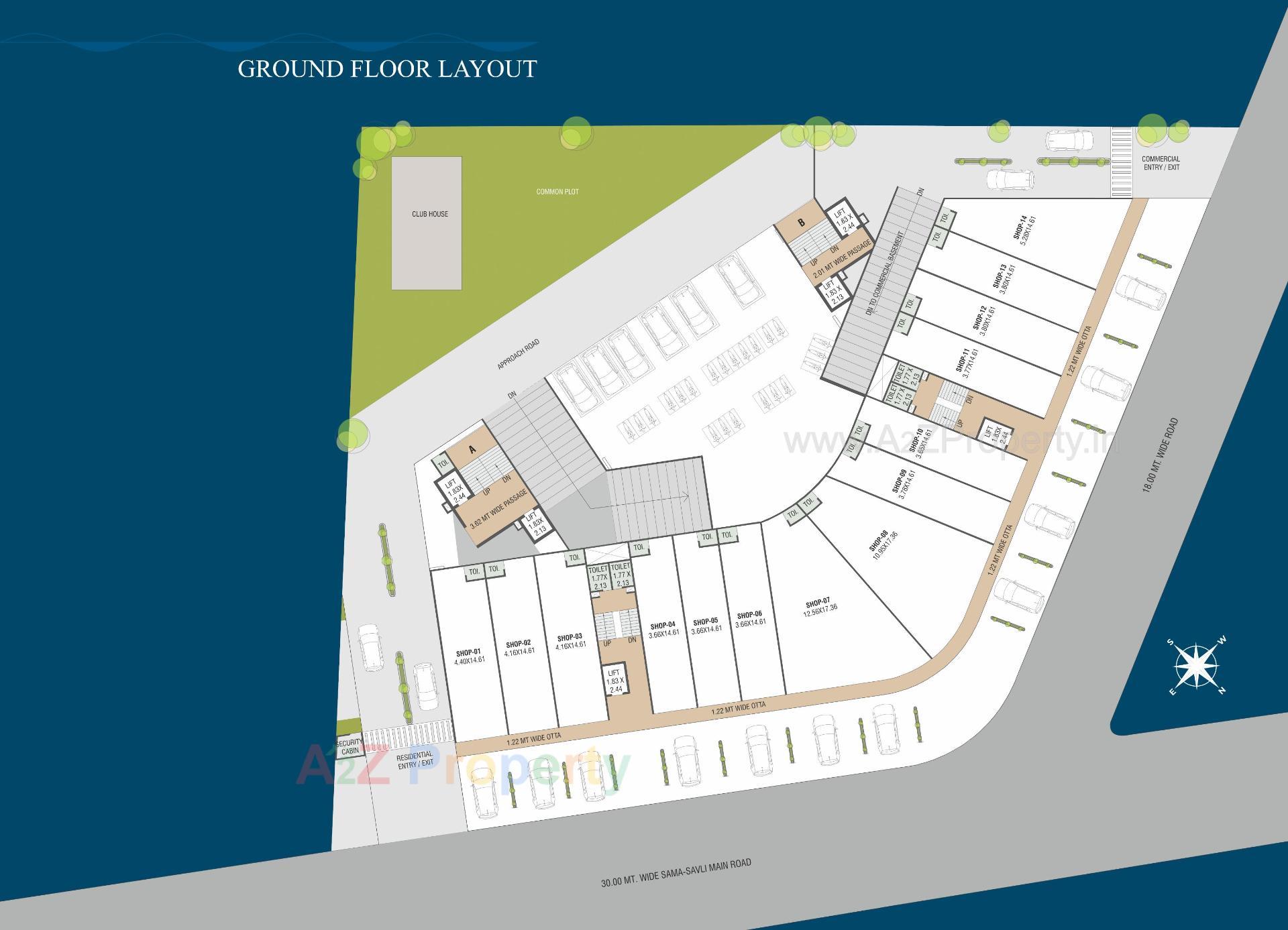 Layout of real estate project Shrimay Bellevue located at Sama, Vadodara, Gujarat
