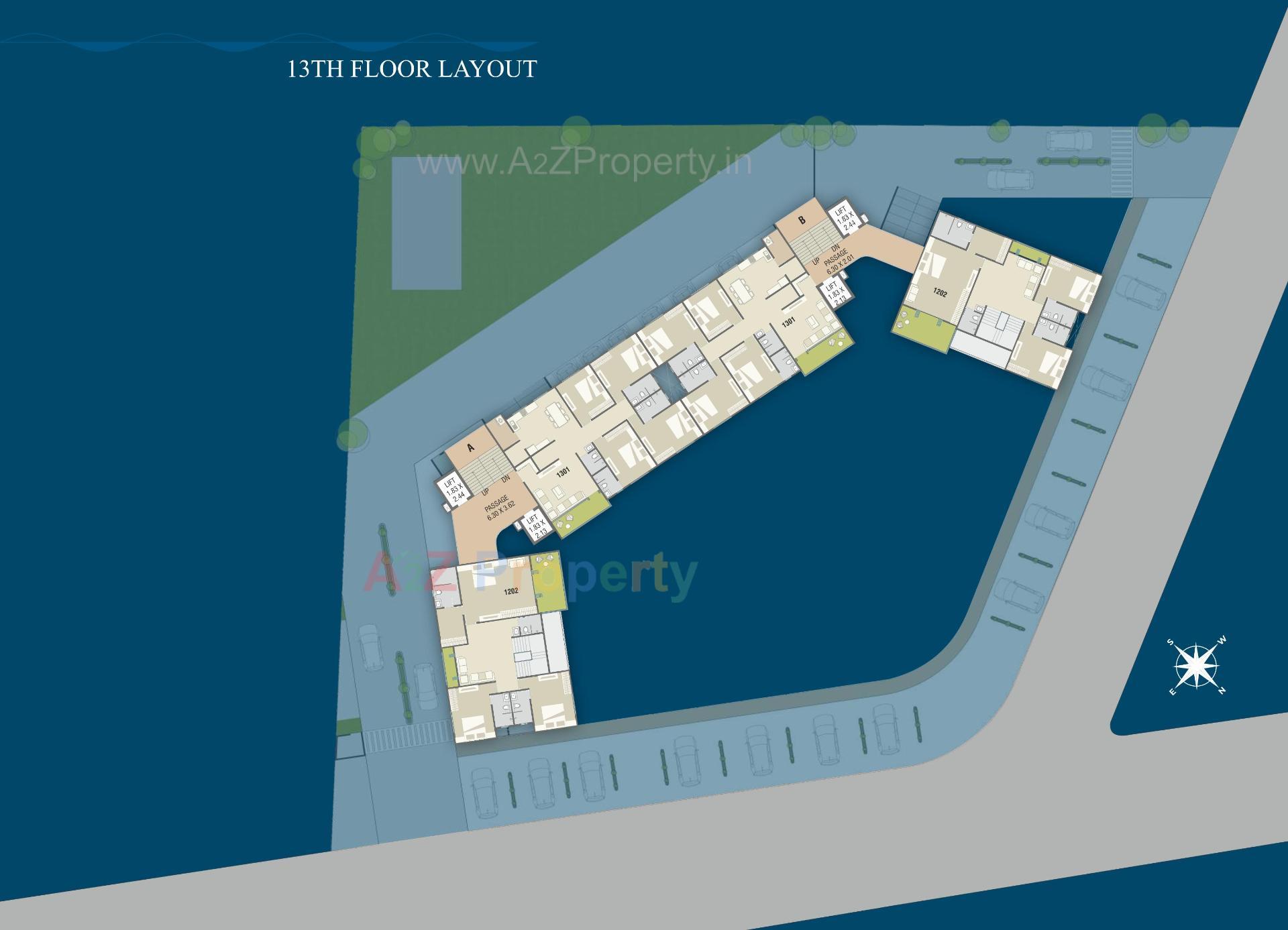 Layout of real estate project Shrimay Bellevue located at Sama, Vadodara, Gujarat