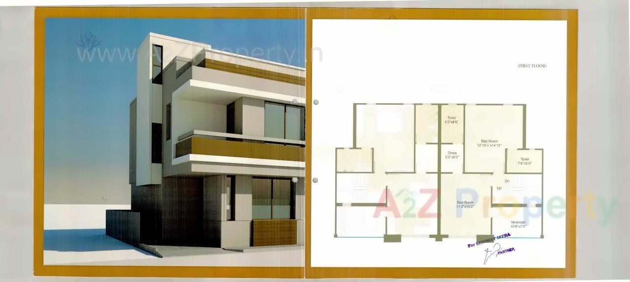 Layout of real estate project Shrimay Villa located at Vadodara, Vadodara, Gujarat