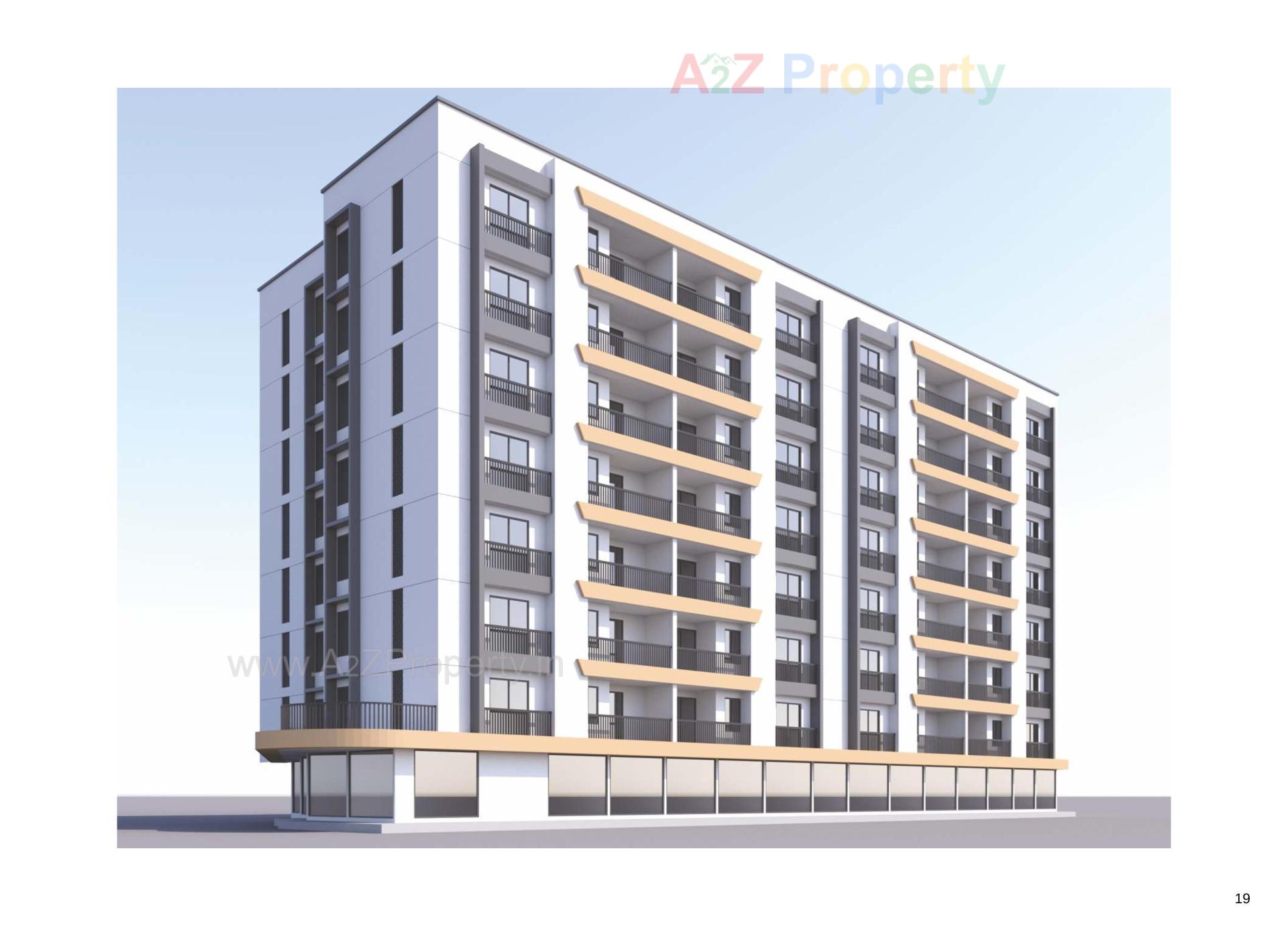 3D Elevation of real estate project Shubh Icon located at Makarpur, Vadodara, Gujarat