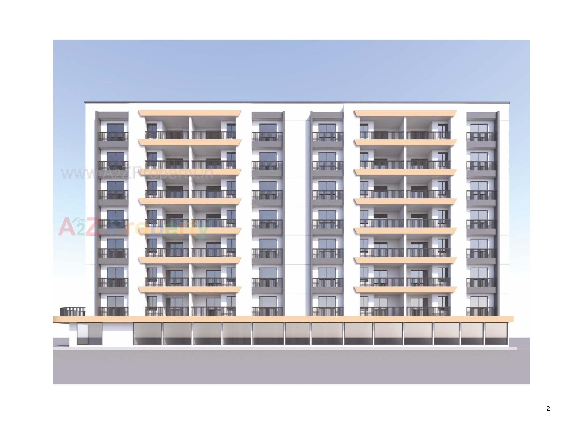 3D Elevation of real estate project Shubh Icon located at Makarpur, Vadodara, Gujarat