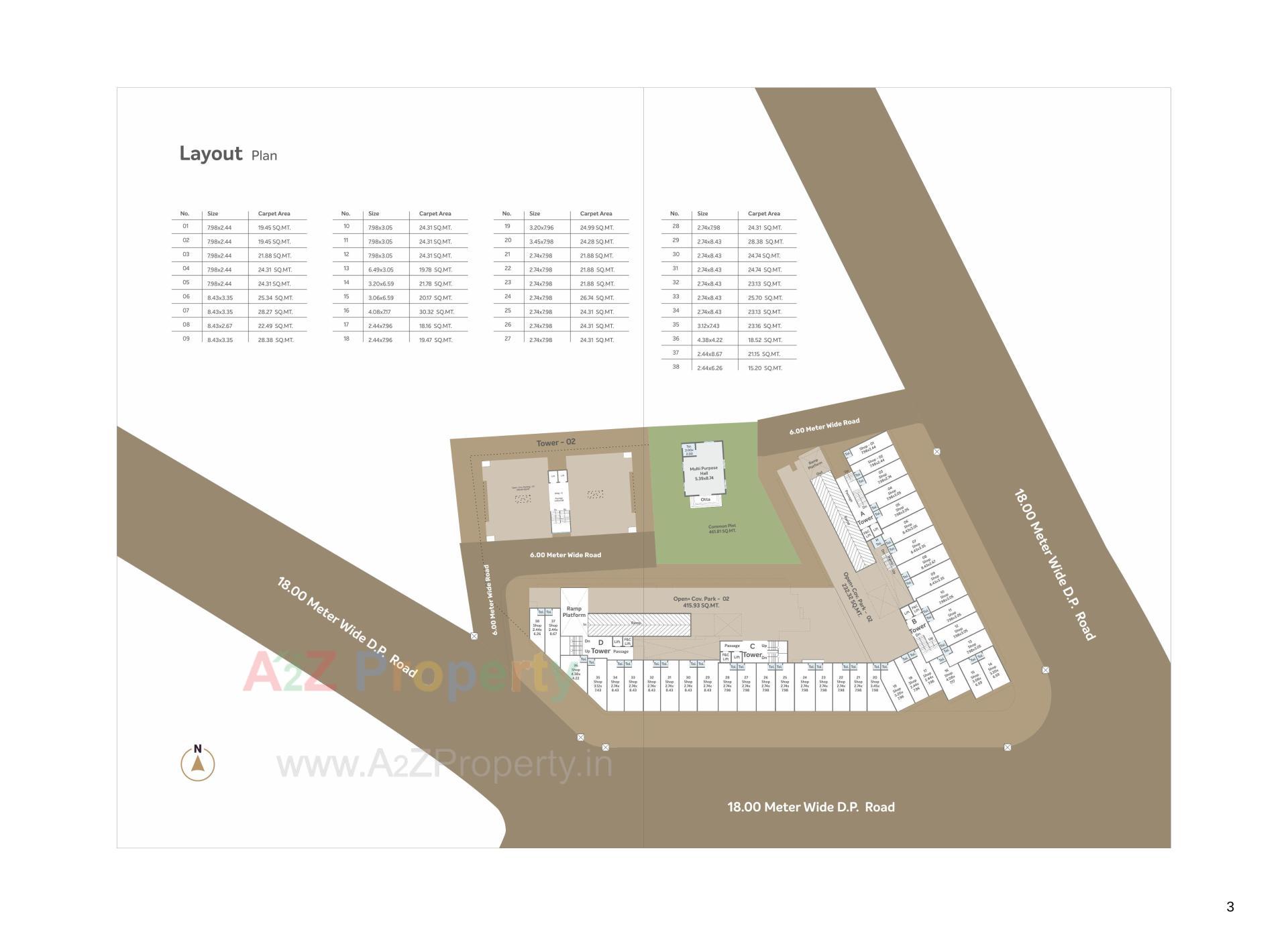 Layout of real estate project Shubh Icon located at Makarpur, Vadodara, Gujarat