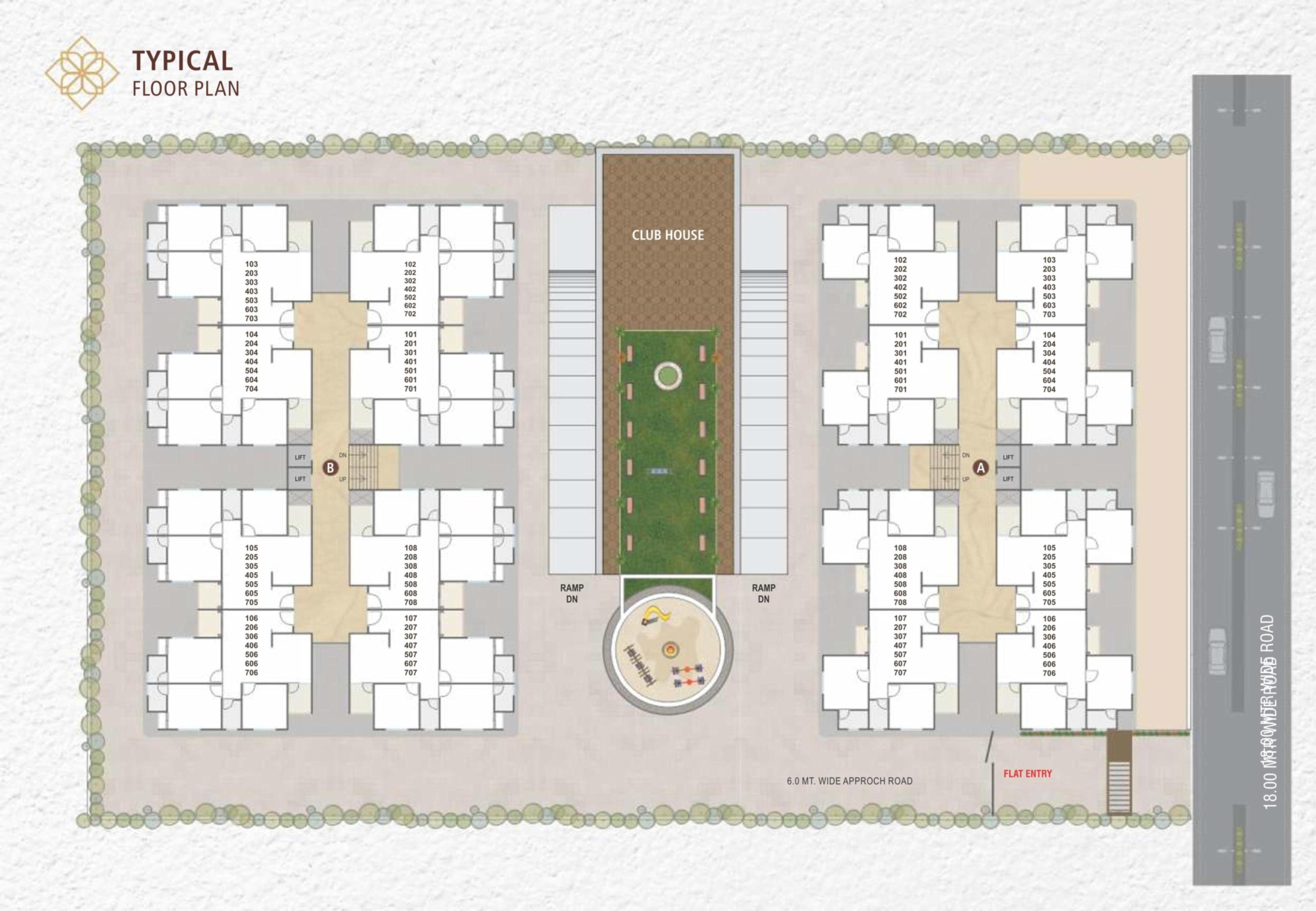 Layout of real estate project Shubh Residency located at Makarpura, Vadodara, Gujarat