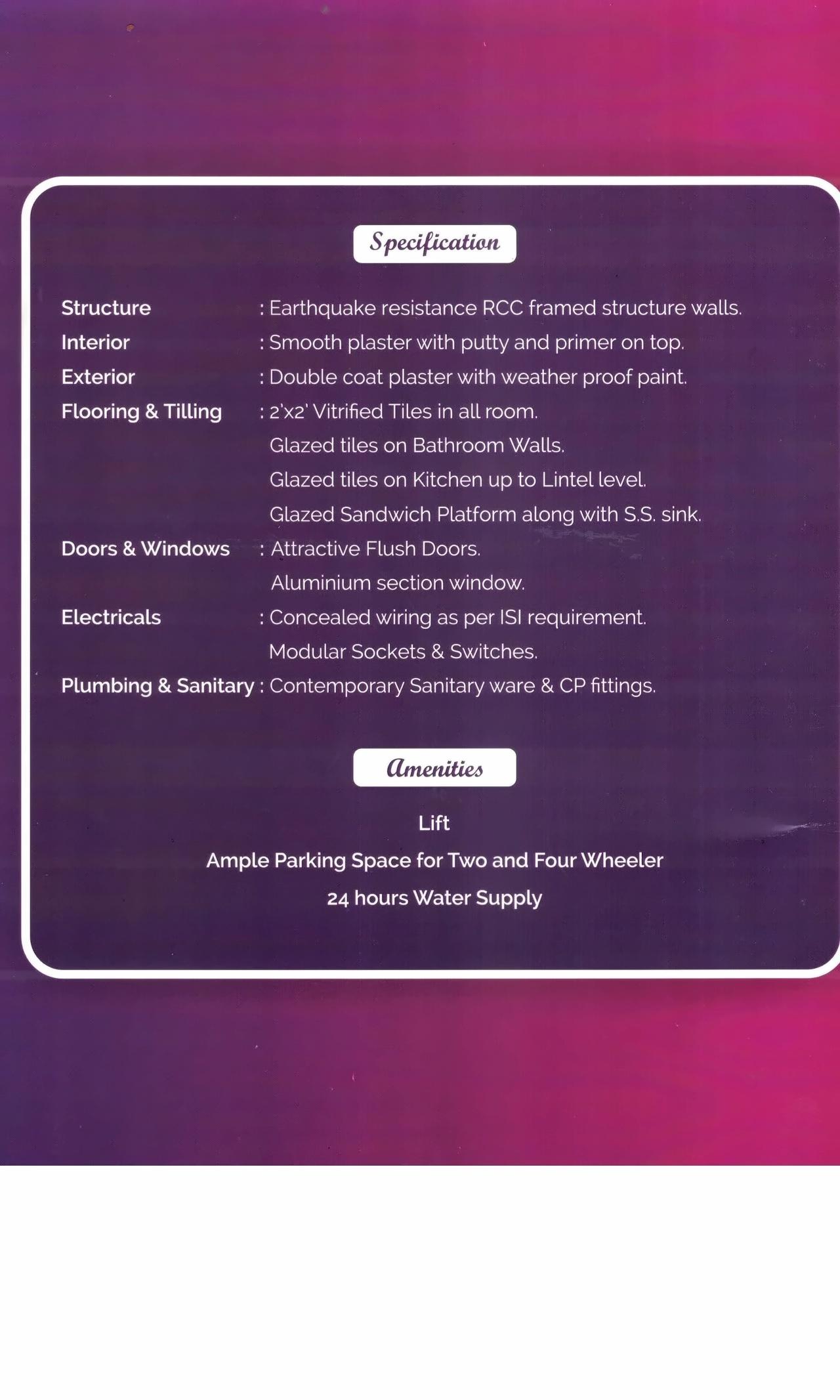  of real estate project Shubham Avenue located at Kasba, Vadodara, Gujarat