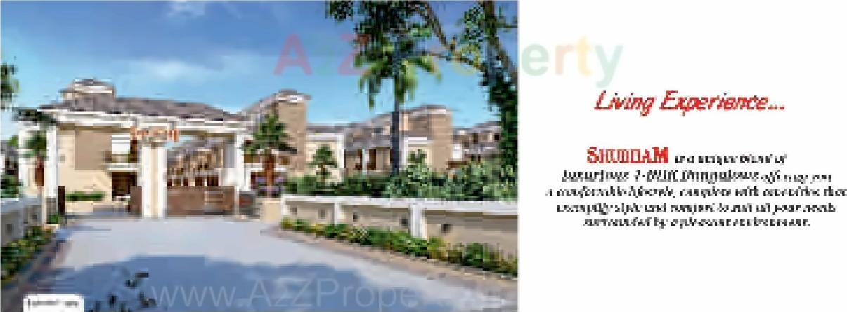 3D Elevation of real estate project Shubham Bunglows located at Padra, Vadodara, Gujarat