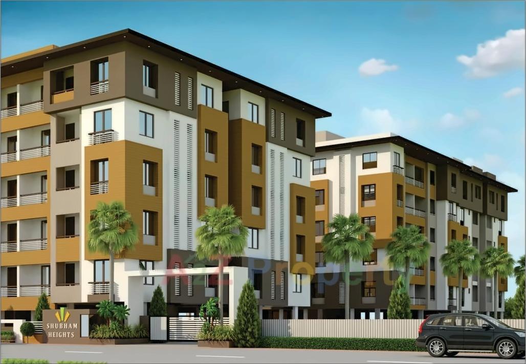 3D Elevation of real estate project Shubham Heights located at Gorti, Vadodara, Gujarat