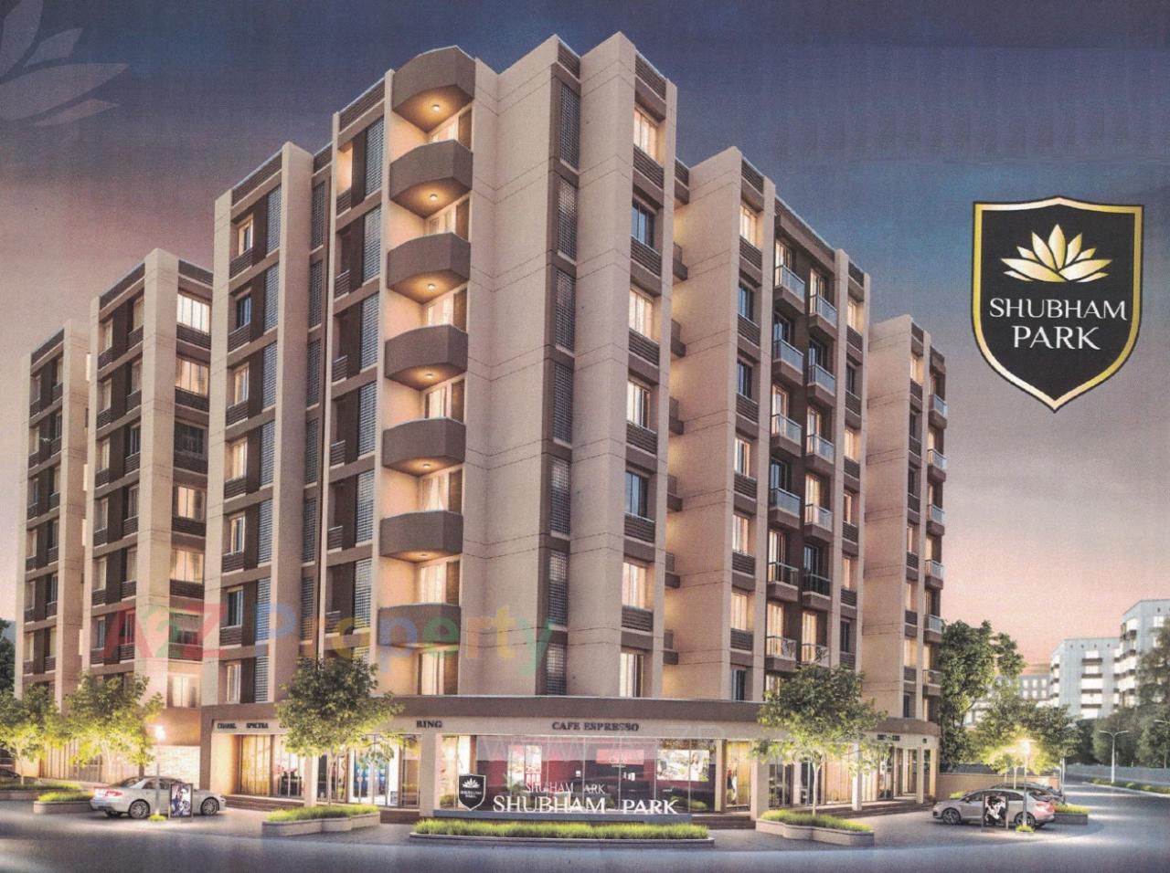 3D Elevation of real estate project Shubham Park located at Gorva, Vadodara, Gujarat