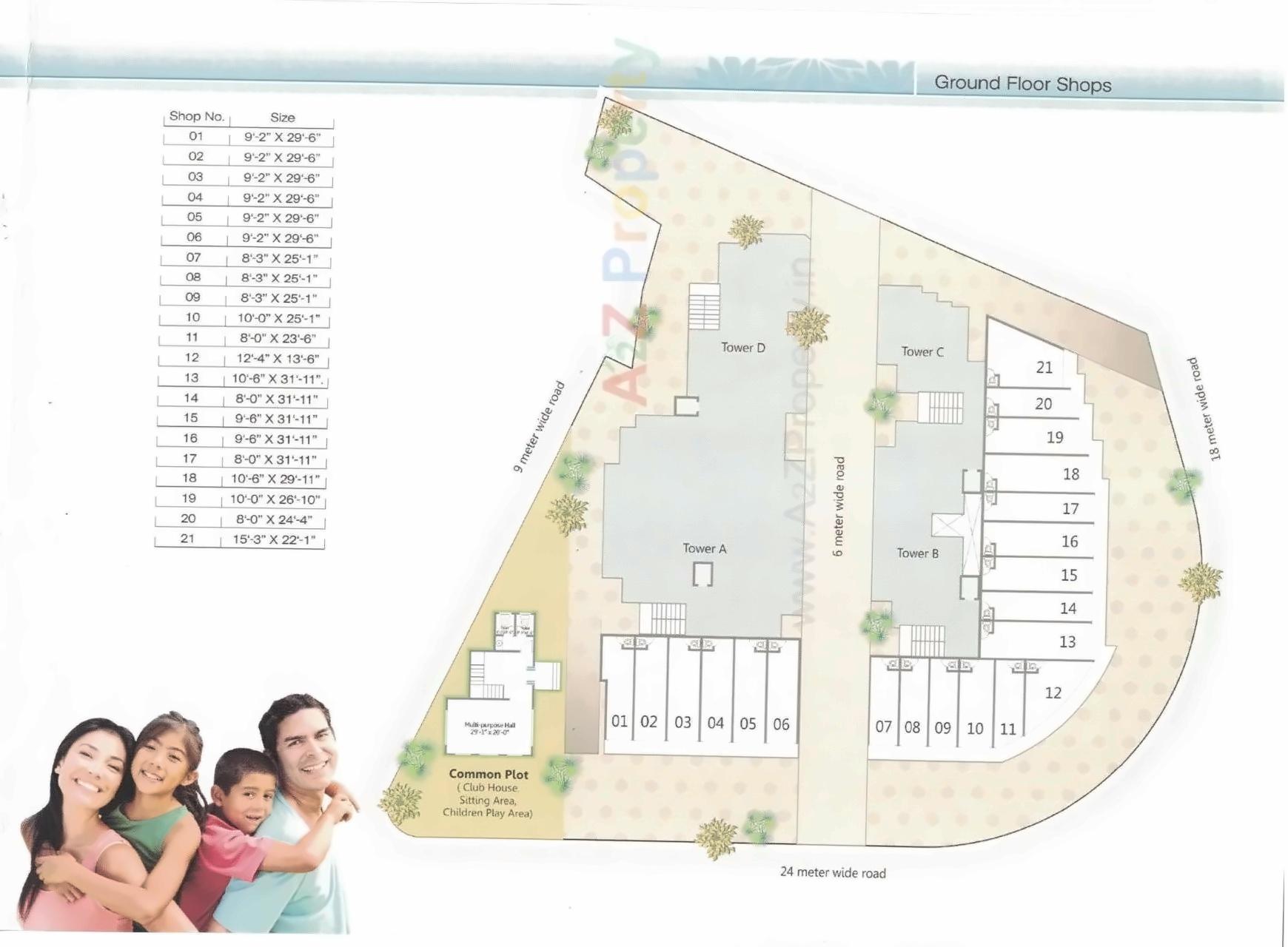Layout of real estate project Shubham Park located at Gorva, Vadodara, Gujarat