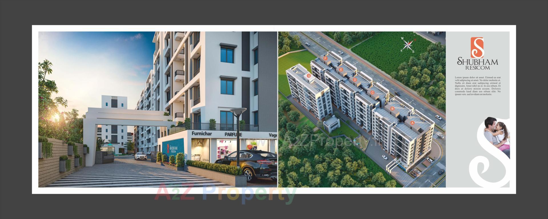 3D Elevation of real estate project Shubham Resicom located at Vadodara, Vadodara, Gujarat
