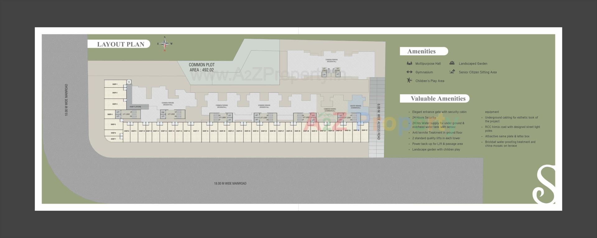 Layout of real estate project Shubham Resicom located at Vadodara, Vadodara, Gujarat
