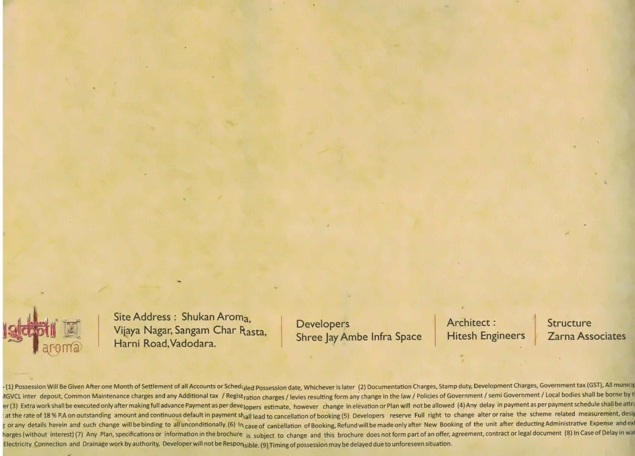  of real estate project Shukan Aroma located at Savad, Vadodara, Gujarat