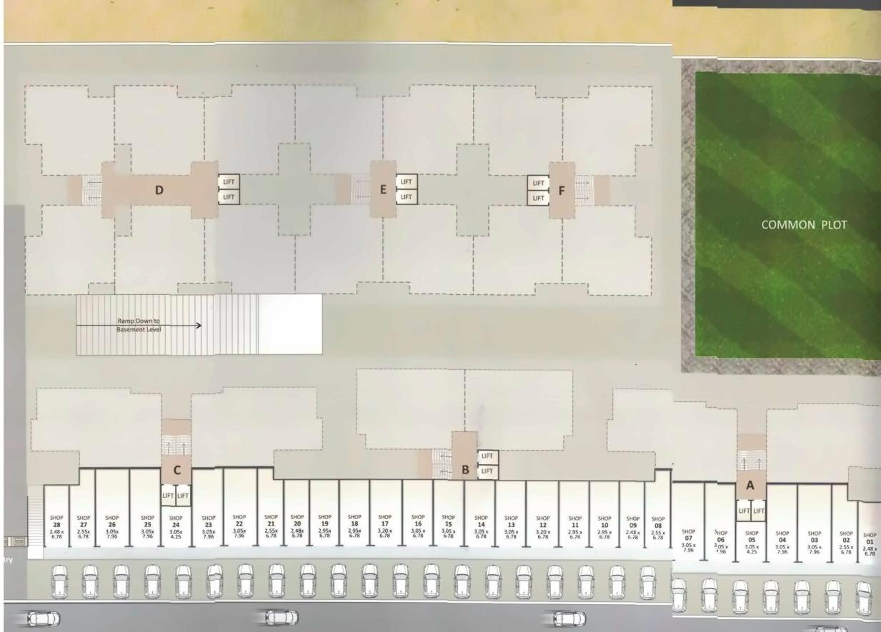 Layout of real estate project Shukan Aroma located at Savad, Vadodara, Gujarat