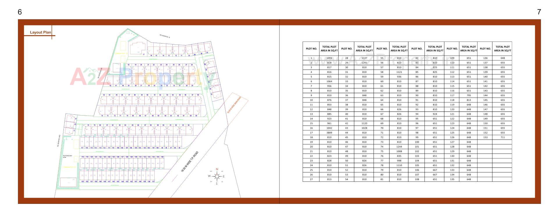 Layout of real estate project Shukun Residency located at Dhaniyavi, Vadodara, Gujarat