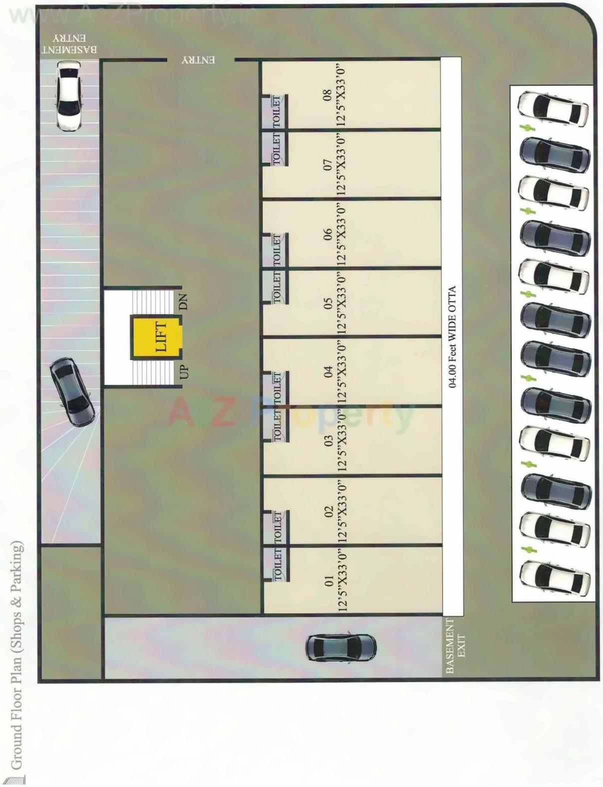 Layout of real estate project Shyam Arena located at Kasba, Vadodara, Gujarat