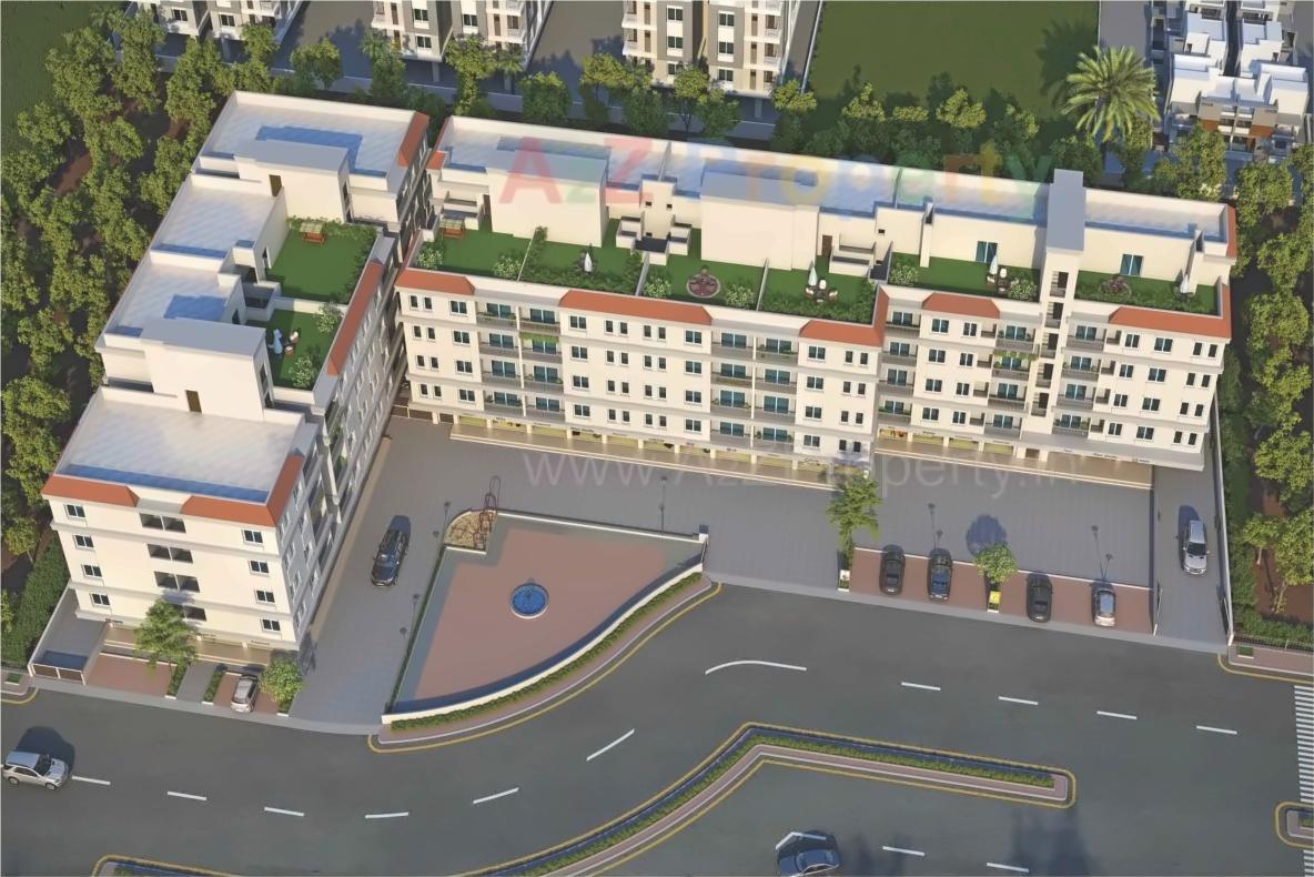 3D Elevation of real estate project Shyam Icon located at Kalali, Vadodara, Gujarat