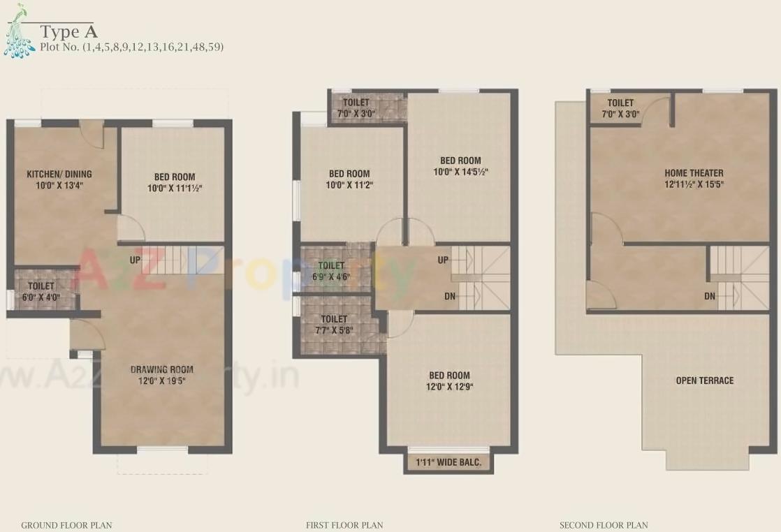 Layout of real estate project Shyam Villa located at Bill, Vadodara, Gujarat