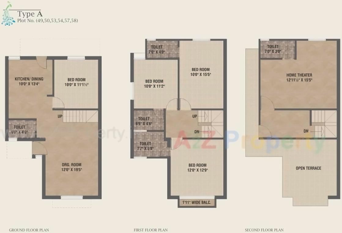 Layout of real estate project Shyam Villa located at Bill, Vadodara, Gujarat