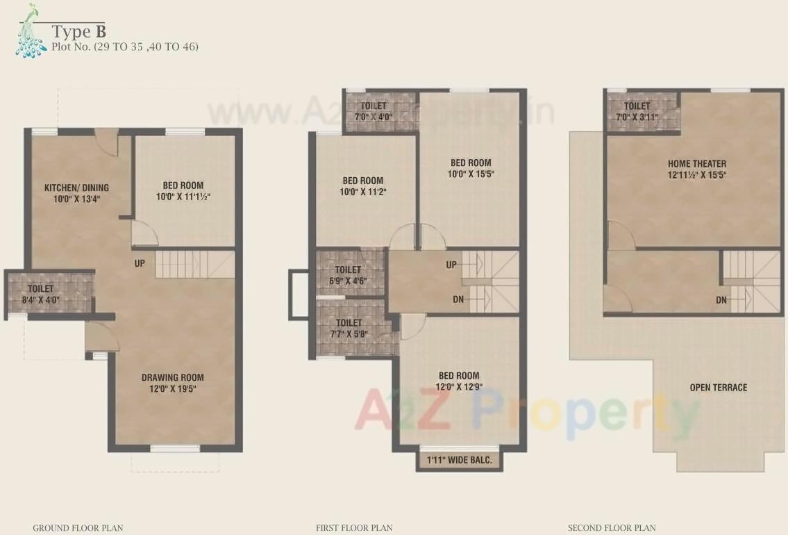 Layout of real estate project Shyam Villa located at Bill, Vadodara, Gujarat