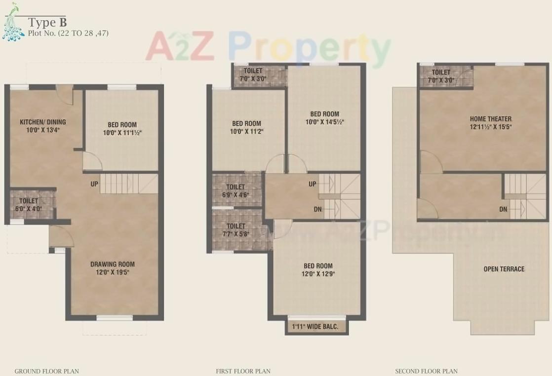 Layout of real estate project Shyam Villa located at Bill, Vadodara, Gujarat